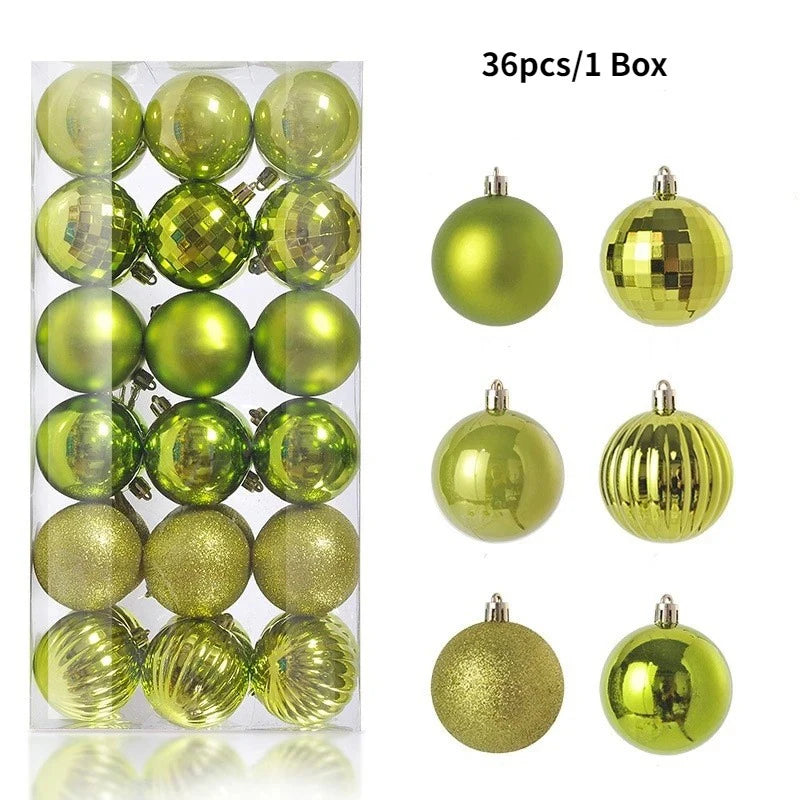 4CM Christmas Ball Decoration Hanging Xmas Tree Pendent Ornaments for Home Decor Navidad New Year 2026 Party Supplies Accessory