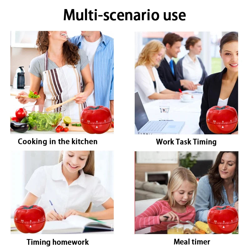 Minuteur de cuisine tomate, réveil mécanique à compte à rebours, rappel électronique, outil de chronométrage pour la cuisine et les jeux