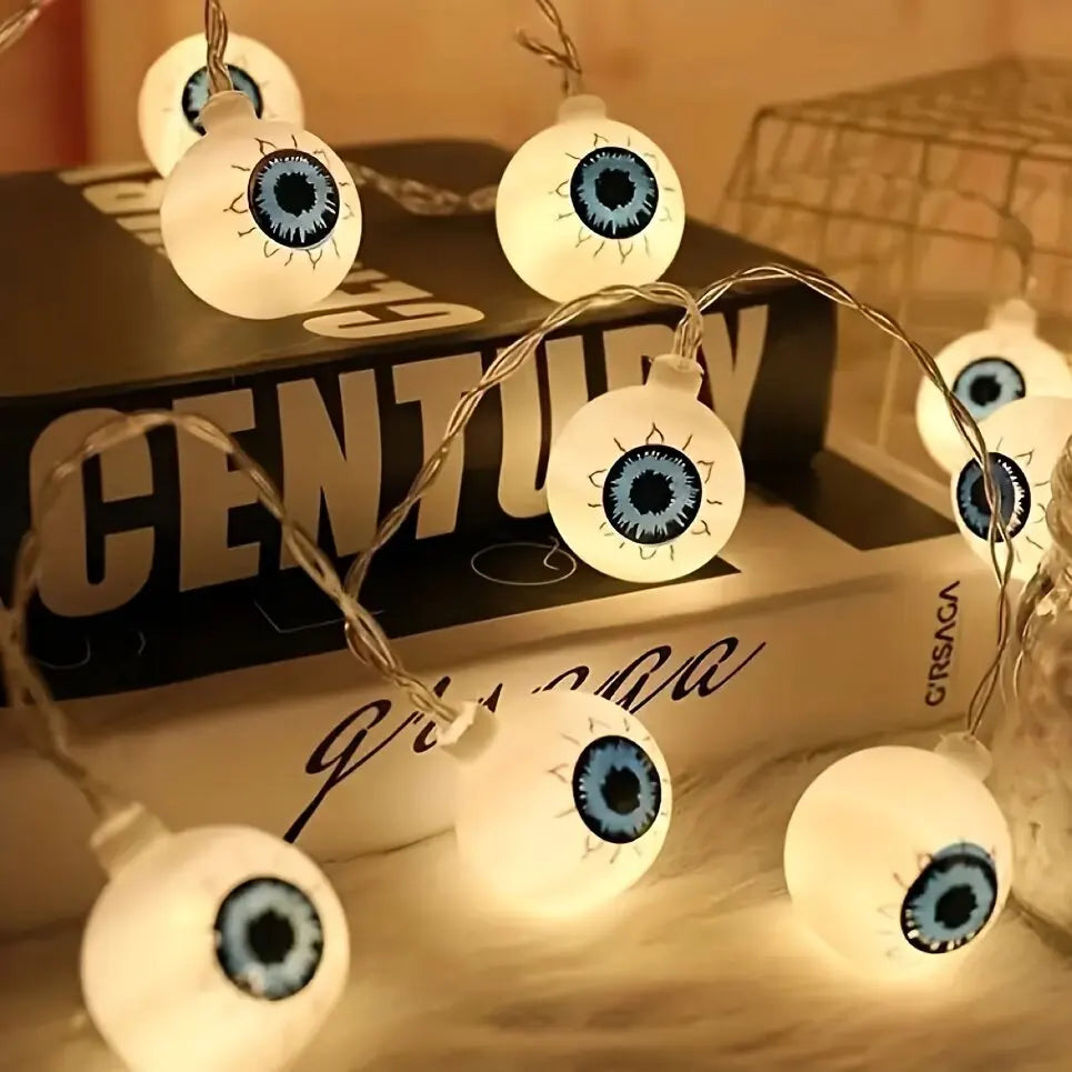 Halloween Decorations Eyeball String Lights LED Fairy Lights Spooky Horror Party Decor Battery Operated