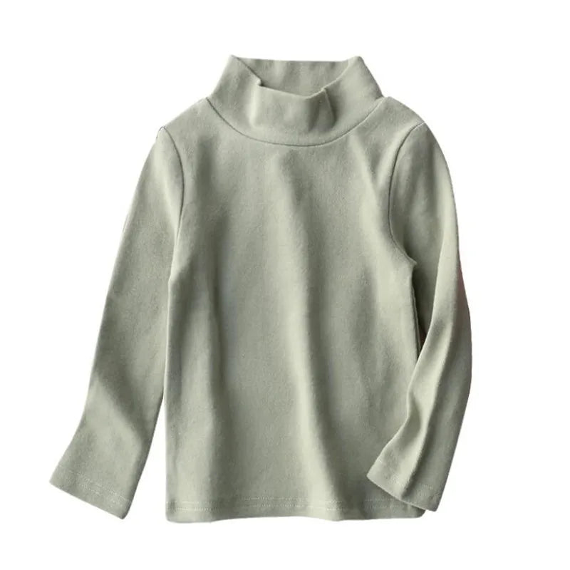 Kids’ Cotton Long-Sleeve Turtleneck Top