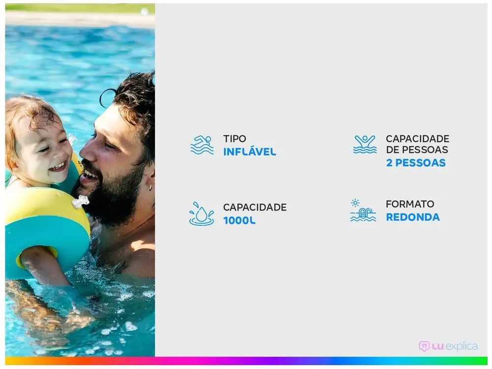 Piscine ronde gonflable pour enfants Jilong de 1 000 L