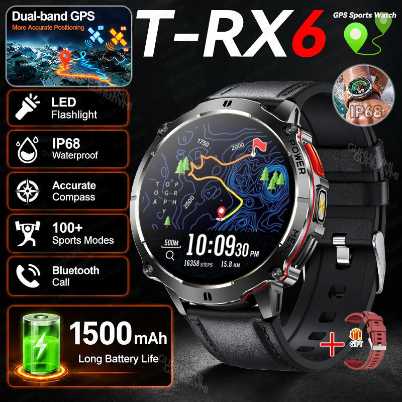T-RX6 Ultra GPS Sports Smartwatch with Compass