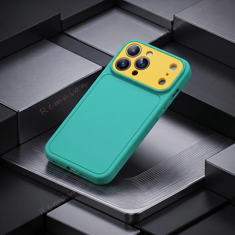 Cute Big Windows Phone Case For iPhone 18 13 14 15 16 17 Pro Max Luxury Matte Candy Silicone Shockproof Protector Cover
