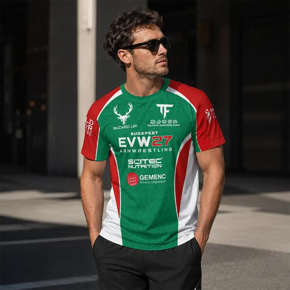 EVW 27 Armwrestling Jersey 2026 Popular Monster East Vs West 27 Breathable Quick-Drying T-Shirt Men's Fans Tee Customizable Name