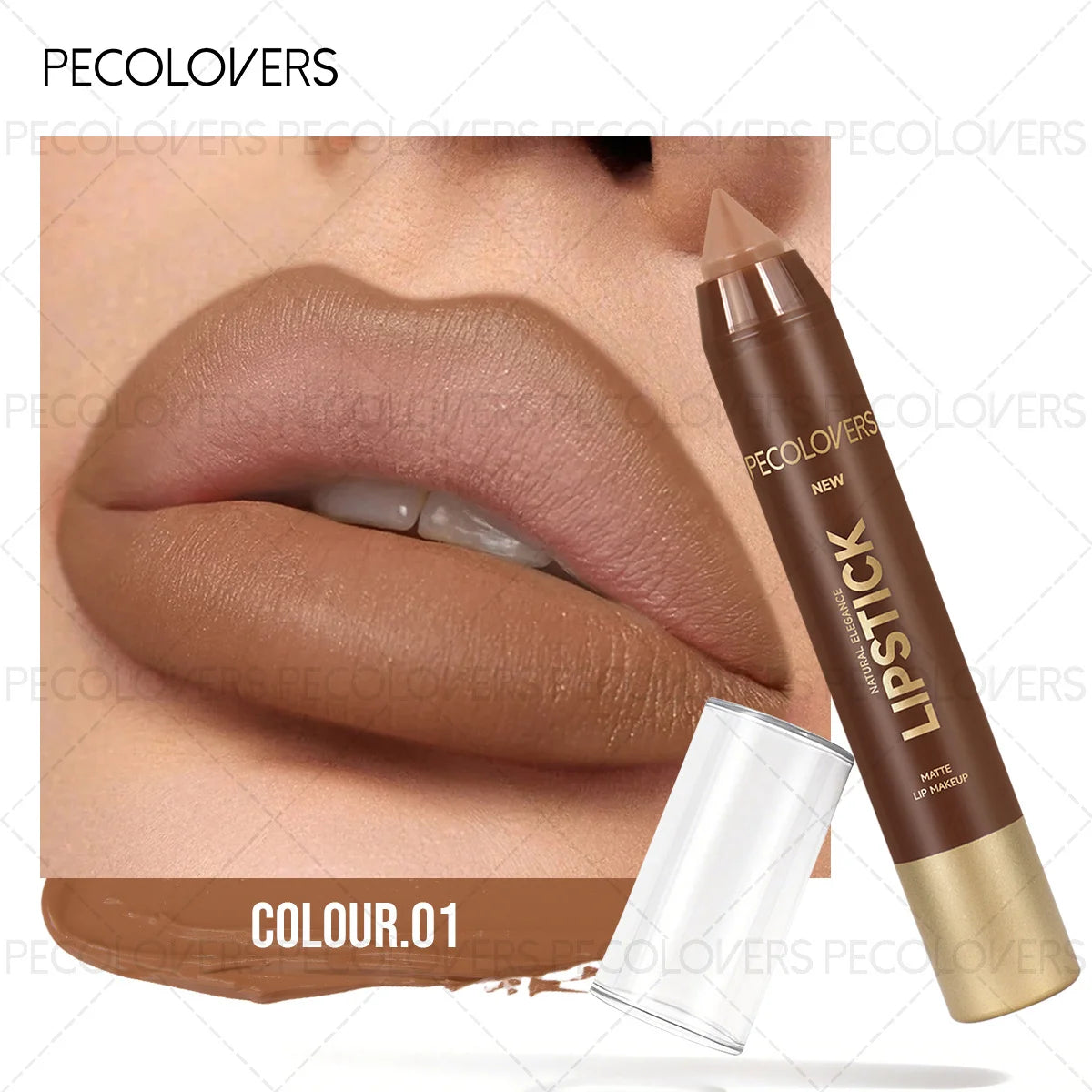 6-teiliges Set wasserfester matter Lippenkonturenstift – Lippenkonturenstift, der nicht am Becher haftet, langanhaltendes mattes Finish, für alle Hauttypen, Make-up-Kunst, matter Lippenstift