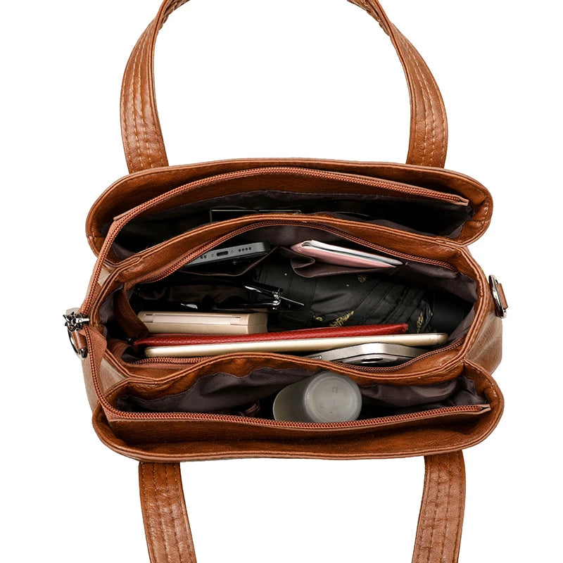 Luxury Handbags Women Leather Shoulder Bags Designer Ladies Crossbody Hand Bags for Women 2026 High Capacity Casual Tote Bag Sac