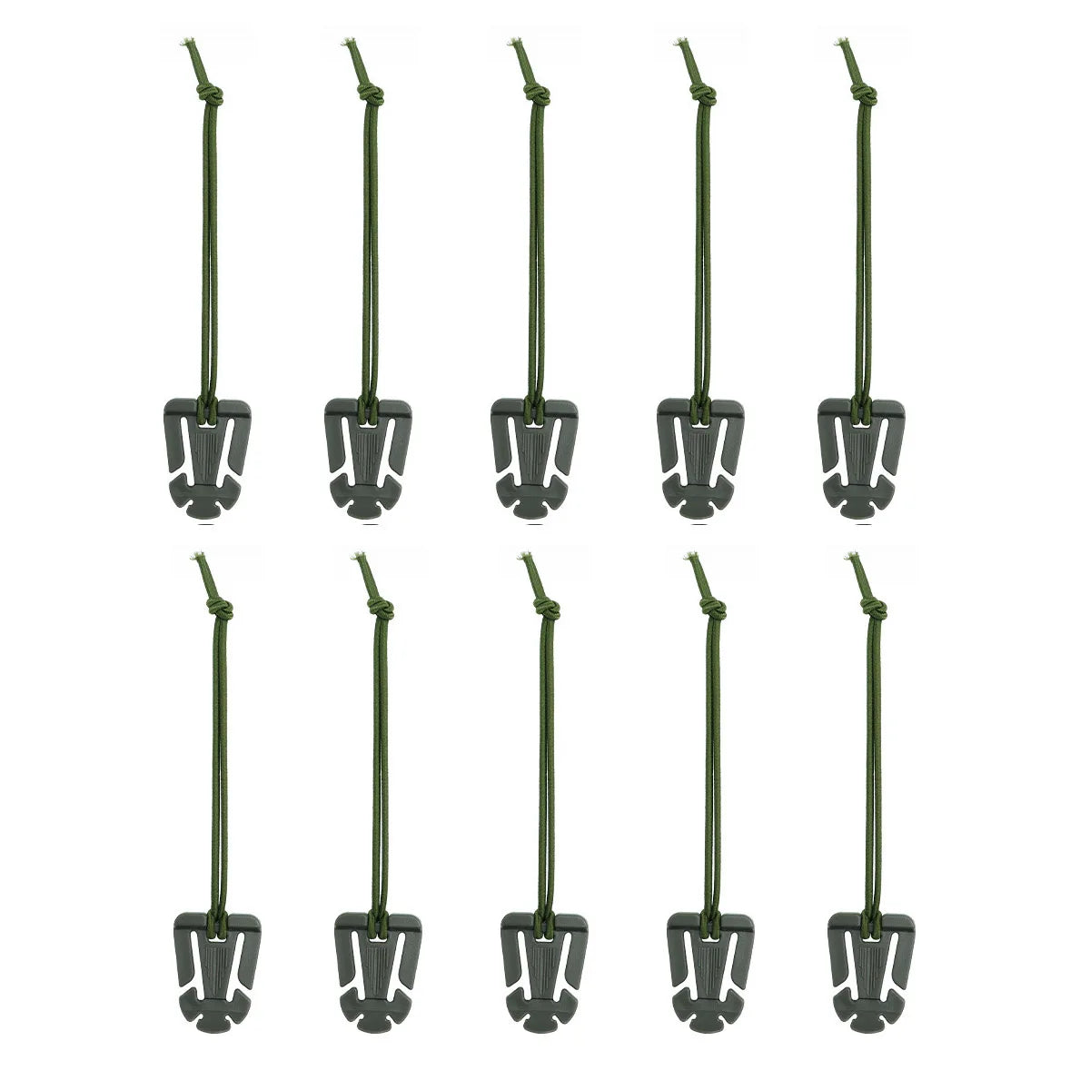 10pcs Molle Attachment Clips Molle Web Dominators Elastic Strap Tactical Gear for Outdoor Hydration Tube Backpack Management