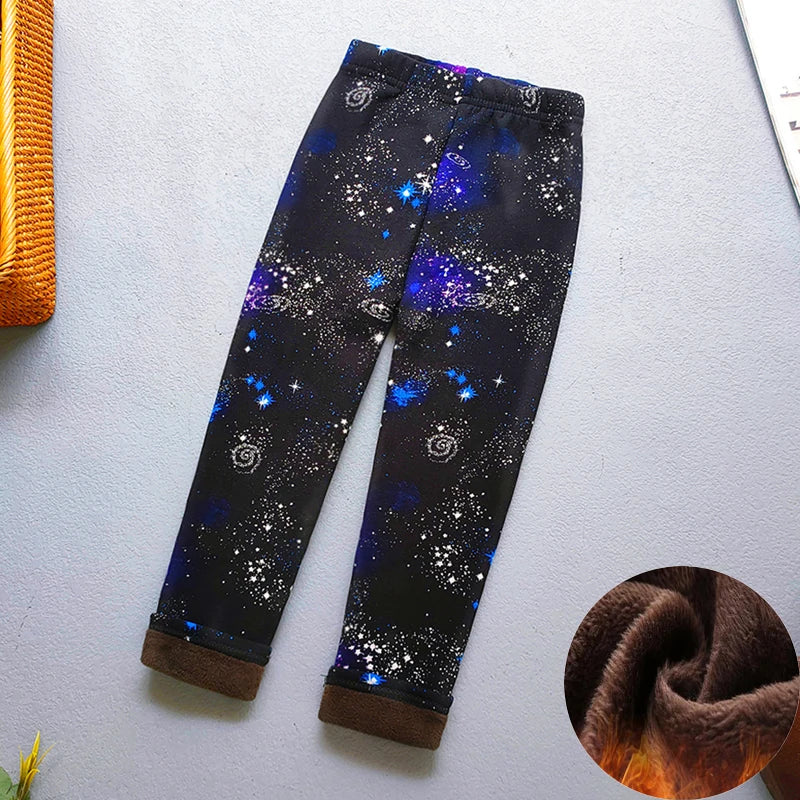 Children’s Fleece-Lined Printed Leggings