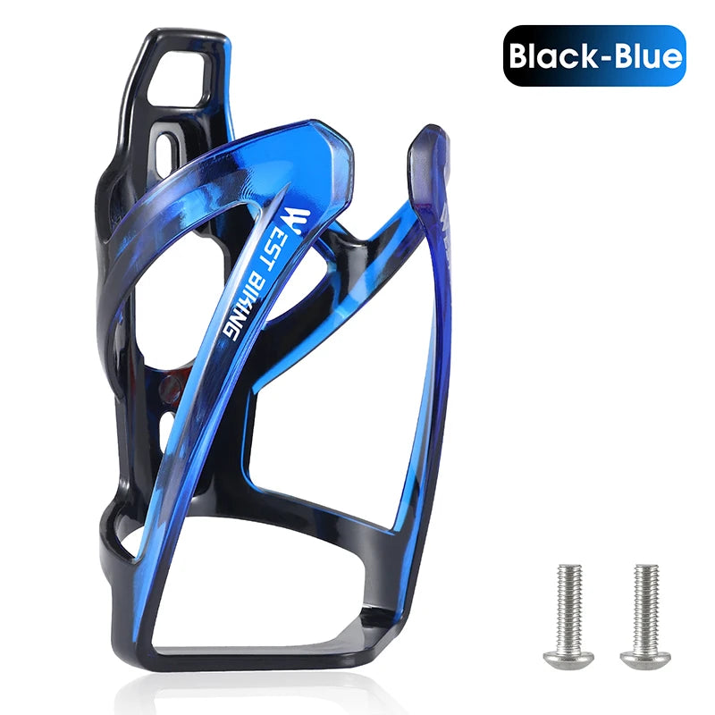 Porta-botellas para bicicleta WEST BIKING, soporte para botella de ciclismo con degradado colorido, soporte ultraligero para botella de agua para bicicleta de carretera y MTB