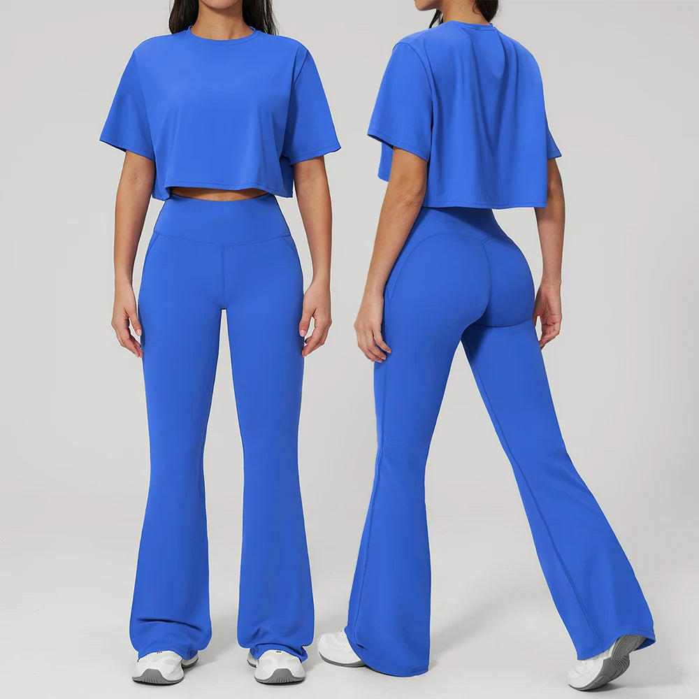 Ensemble yoga femme, 2 pièces, haut et legging