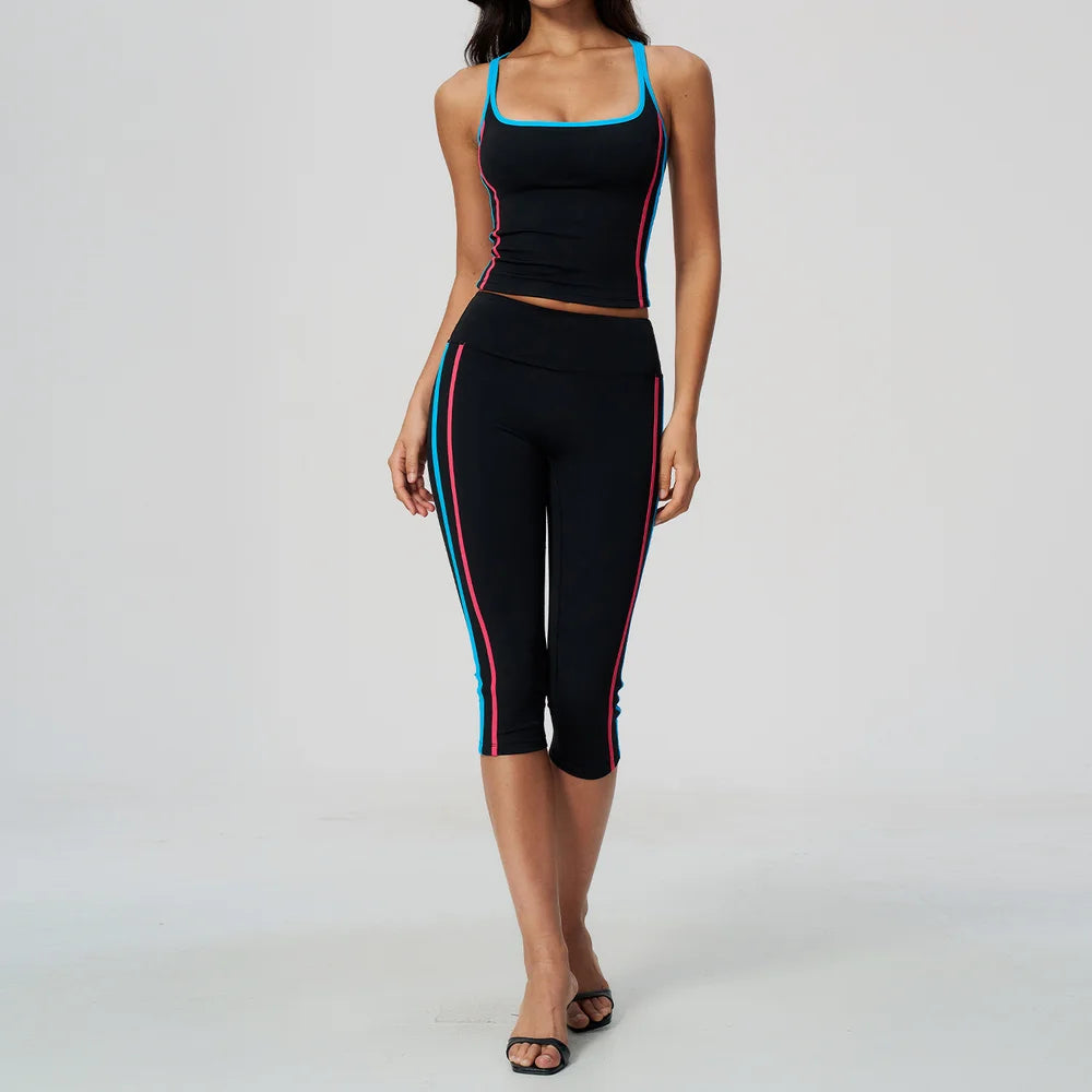 Ensemble yoga femme, 2 pièces, haut et legging