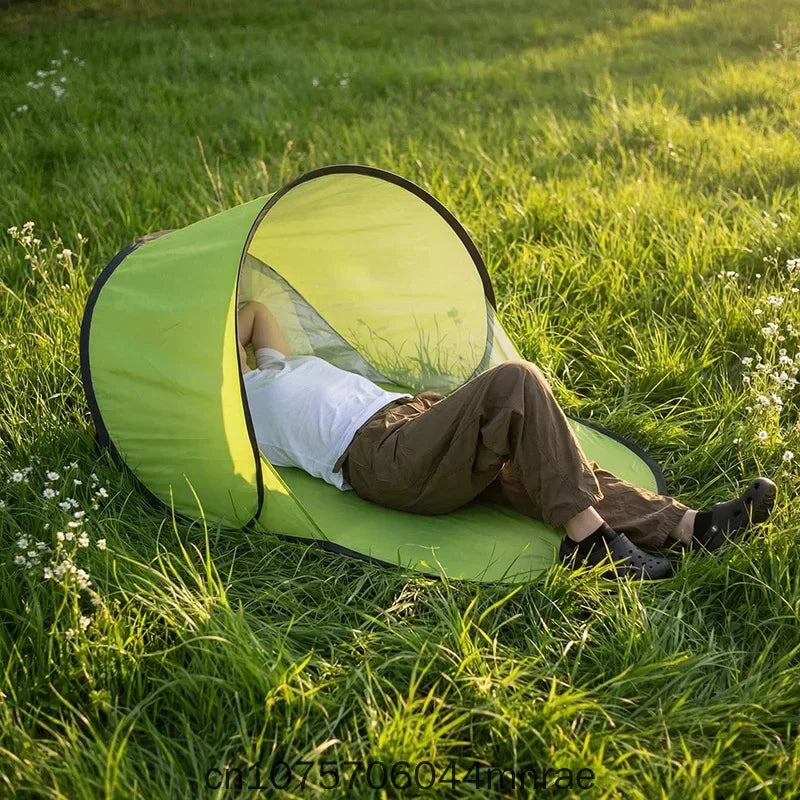 Outdoor Quick Opening Tent, Single Person Sun Protection and Shading, No Need to Set Up Beach, Automatic Folding, Lightweight