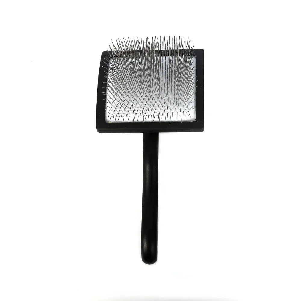 Brosse démêlante pour animaux de compagnie, outil manuel de toilettage, brosse à poils à long manche, accessoire professionnel réutilisable pour animaux