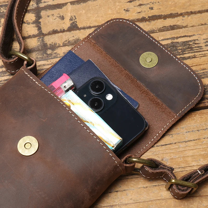 LEATHFOCUS Genuine Leather Sling Bag