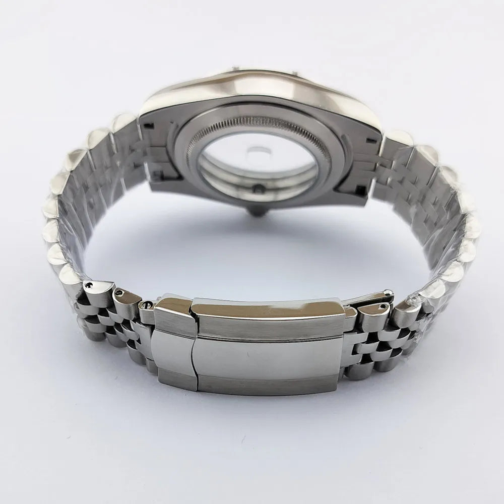 36/41mm Men's Watches Silver/Gold Steel Case Parts For Nh34 Nh35 Nh36 Movement NH35 Dial Sapphire Glass Watch Case/Strap