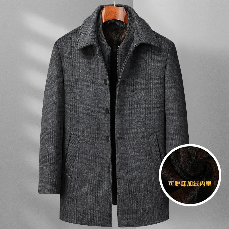 2026 new arrival winter jacket men fashion Woolen Coat Men's Casual Wool thicken warm trench coat Men Dress Jacket Size M-4XL