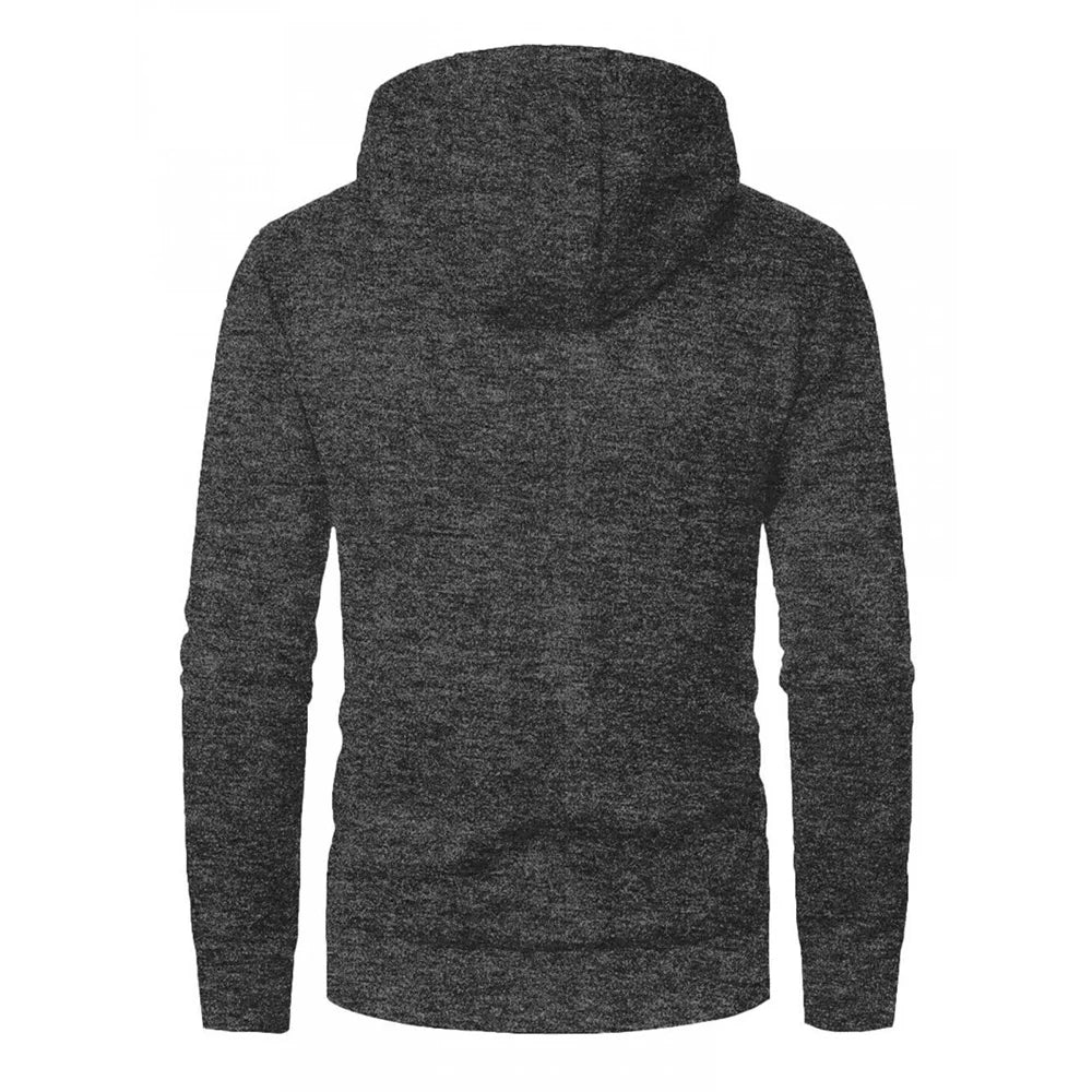 Autumn Men's Casual Sweatshirt Jacket Zipper Hooded Fashion Simple Style Slim Fit Dailywear Long Sleeve Male Outerwear