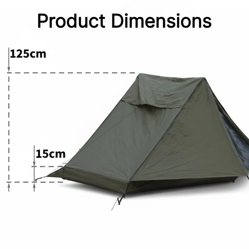 Ultralight Poleless Pyramid Tent,Backpacking Hiking Camping Tent with B3Mesh Inner,PU2000mm Waterproof Windproof Tent for Travel