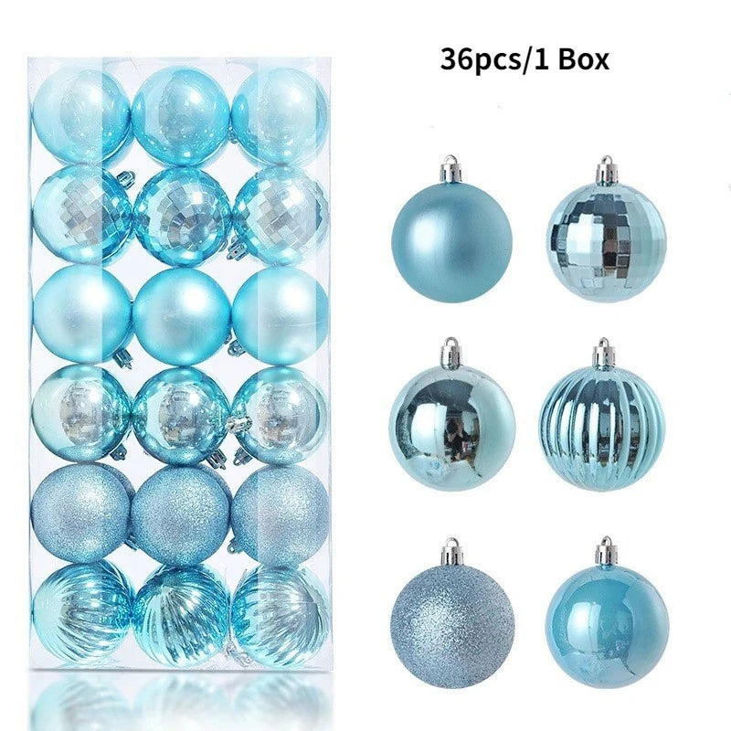 4CM Christmas Ball Decoration Hanging Xmas Tree Pendent Ornaments for Home Decor Navidad New Year 2026 Party Supplies Accessory