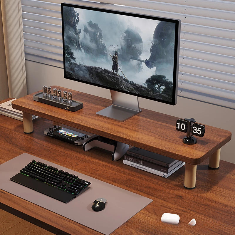 Wooden Monitor Stand and Desk Riser
