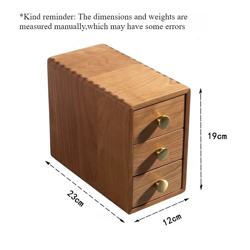 Wooden Multi-Drawer Desktop Storage Box