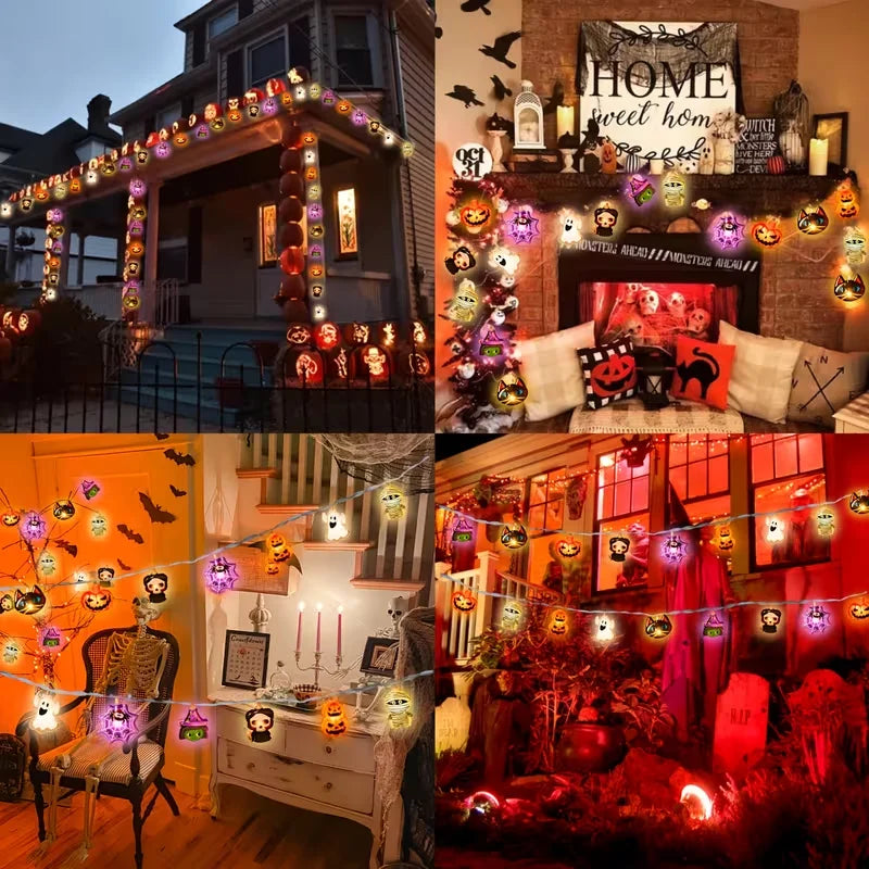 Catena di luci LED decorative per Halloween, 3 V