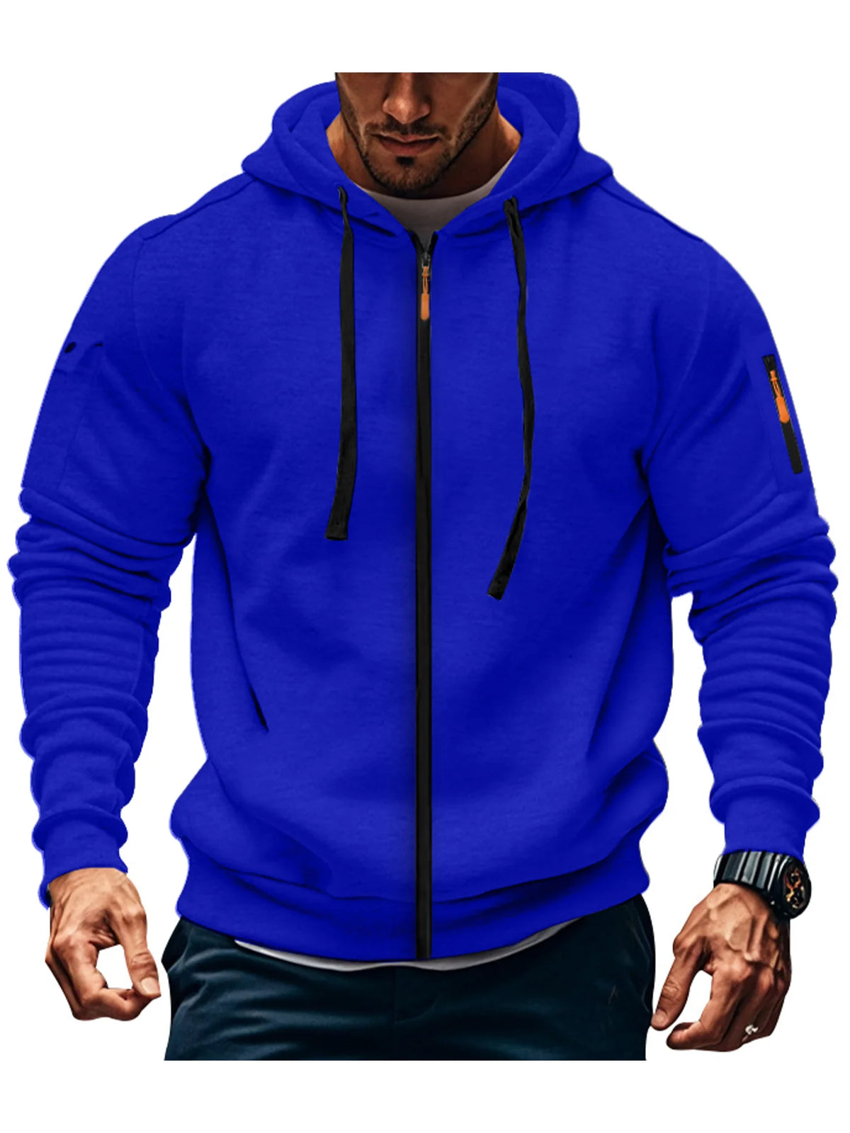 Sports hoodie men's, long sleeve, hooded