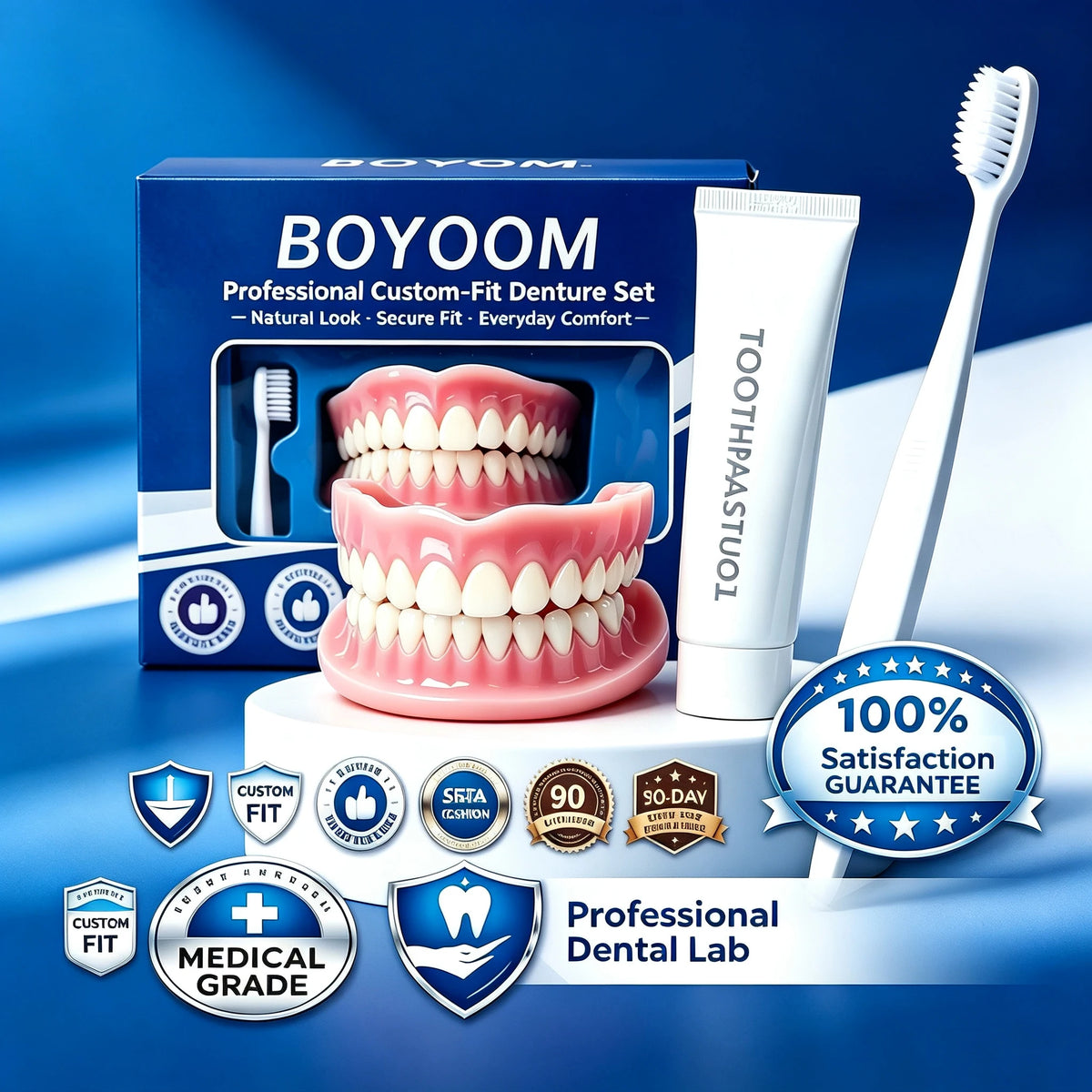 Confort Dentiers Artificiels En Silicone Faits Main Haut Bas Pour Repas Utilisation Extérieure Sourire Jeunesse Accessoires Cosmétiques Dentaires