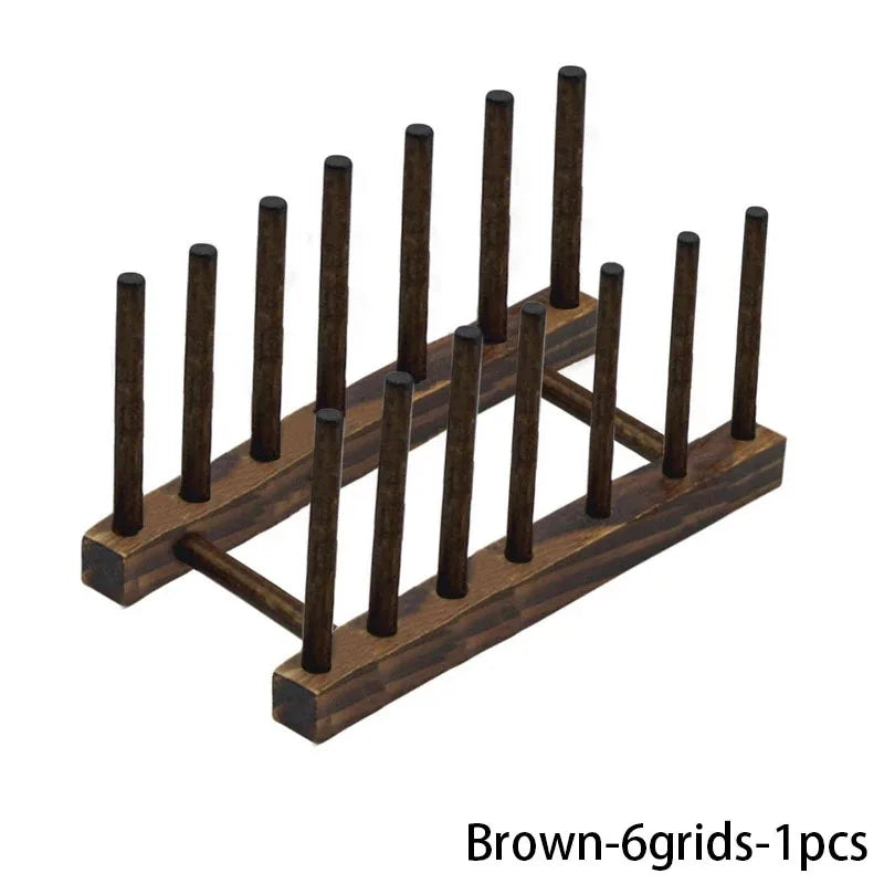 Organizador de almacenamiento para cocina, multifuncional, con escurridor de vajilla, de madera, accesorios de cocina
