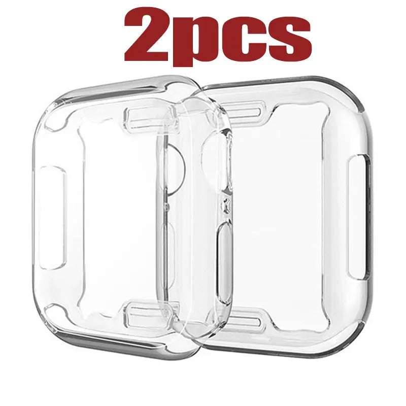 Screen Protector Cover For Apple Watch 45mm 41mm 44MM 40 42MM 38MM TPU Bumper Accessories iwatch Series Ultra 9 8 7 SE 6 5 3 2 1