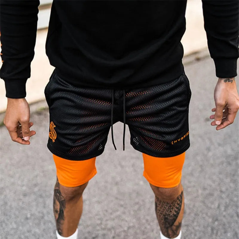 Men’s 2-in-1 Running Shorts for Gym and Training