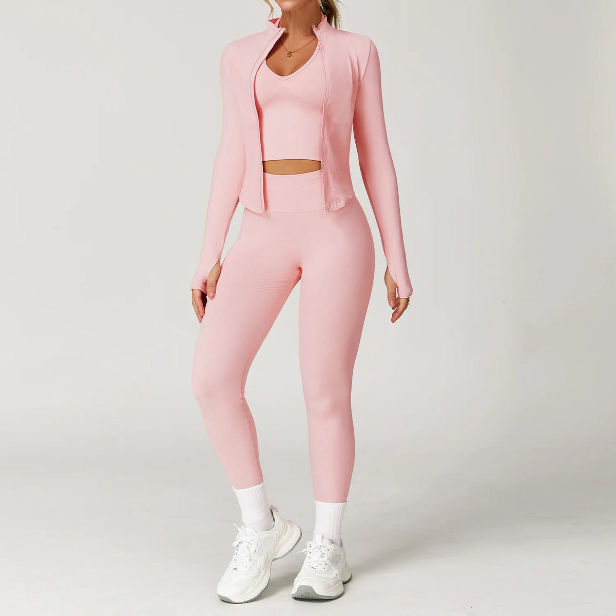 Conjunto de yoga de mujer, top y leggings