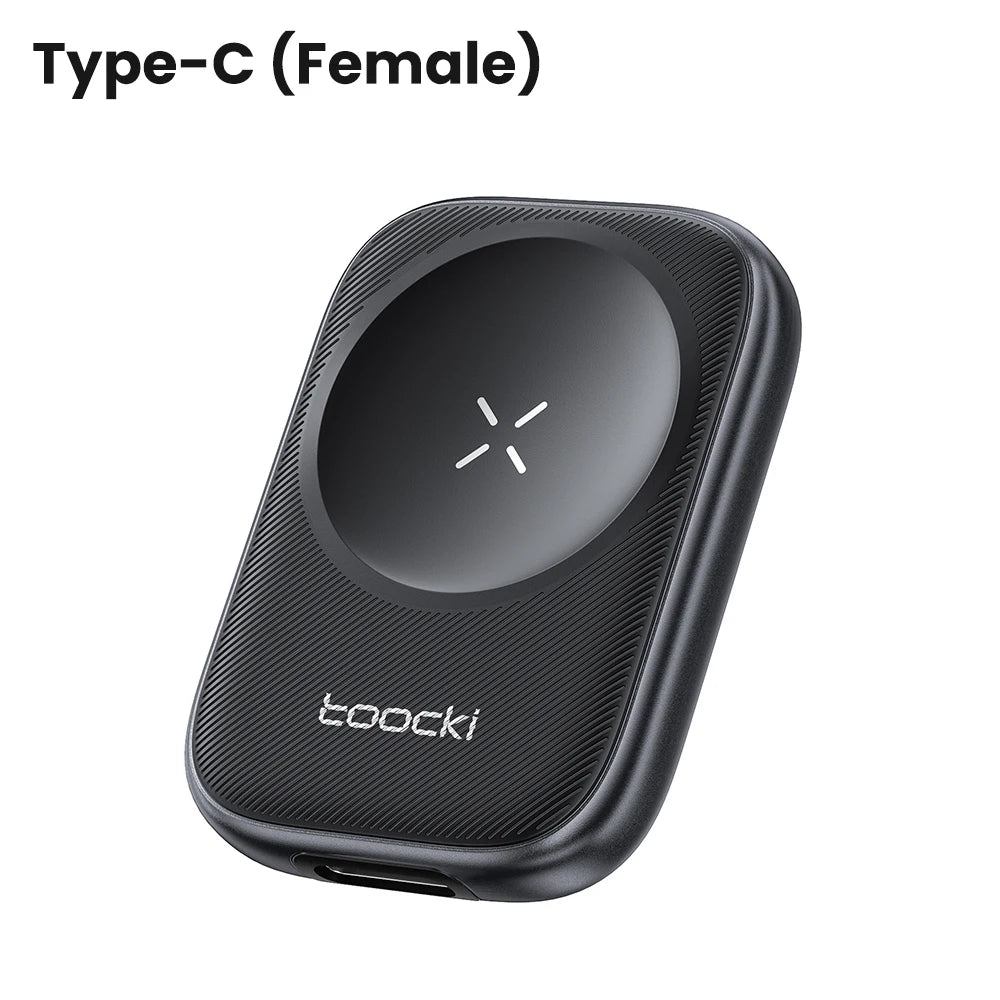 Toocki TW13 2.5W Wireless Charger for iWatch S1-S11 SE 2-3 Ultra 1-3 Portable Type C Magnetic Wireless Charger for Apple Watch
