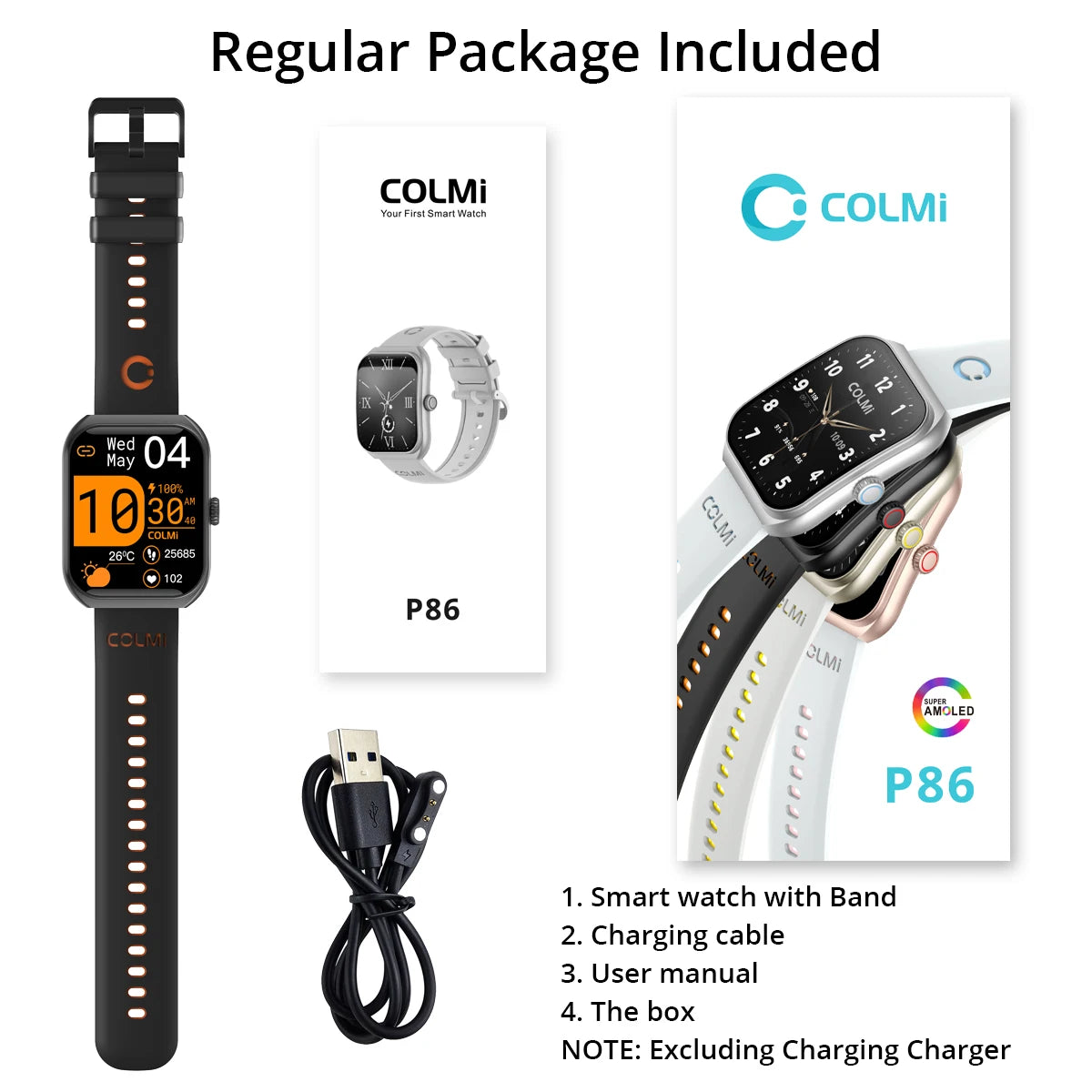 COLMI P86 AMOLED Smartwatch with Bluetooth Calling