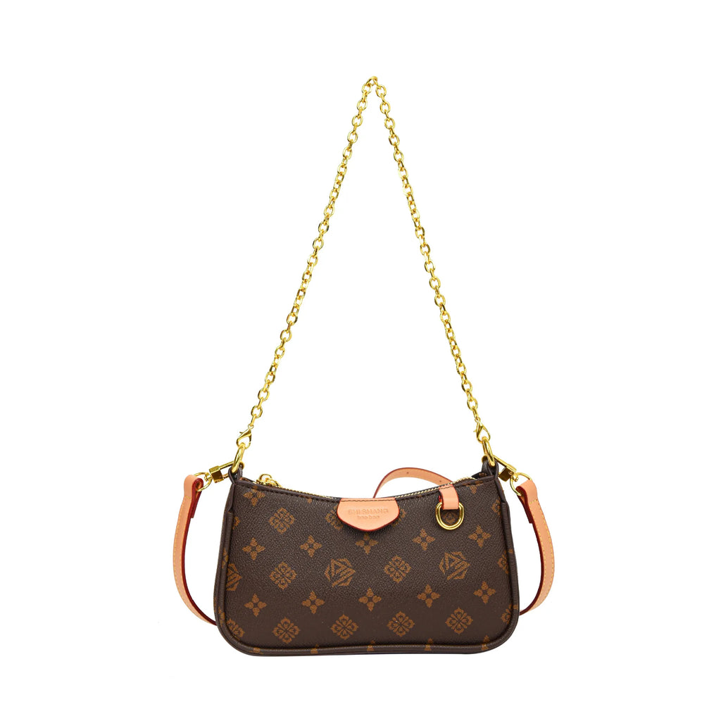 Luxury Fashion Clutch Bags Ladies Crossbody Shoulder Purses High-end Texture Chain Print Handbag Underarm Bag For Women