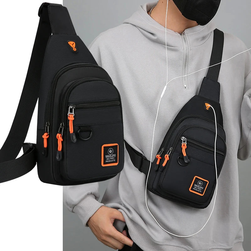 Men’s Oxford Fabric Shoulder and Crossbody Bag