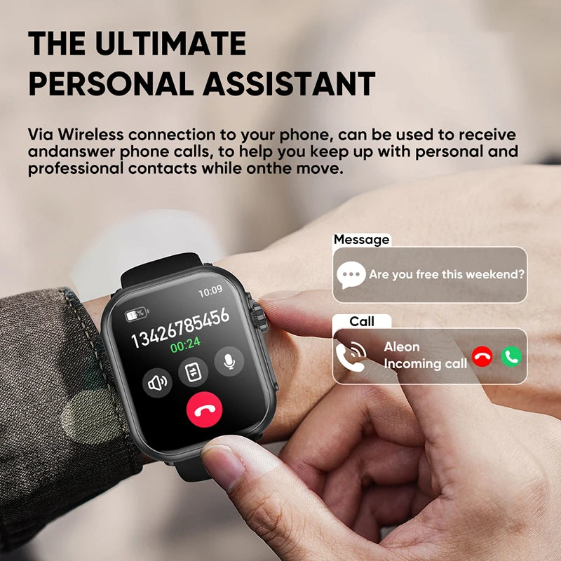 Watch Ultra 2 SE Men Women 1000mAh HD AMOLED 100+Sport Heart Rate Bluetooth Call GPS Track Waterproof Smartwatch For iOS Android