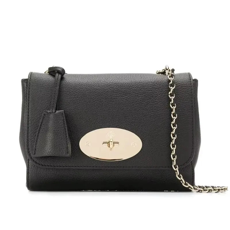 Genuine Leather Luxury Designer Shoulder Bag Women High Quality Cowhide Fashion Chain Crossbody Bag Trend Exquisite Female Bags