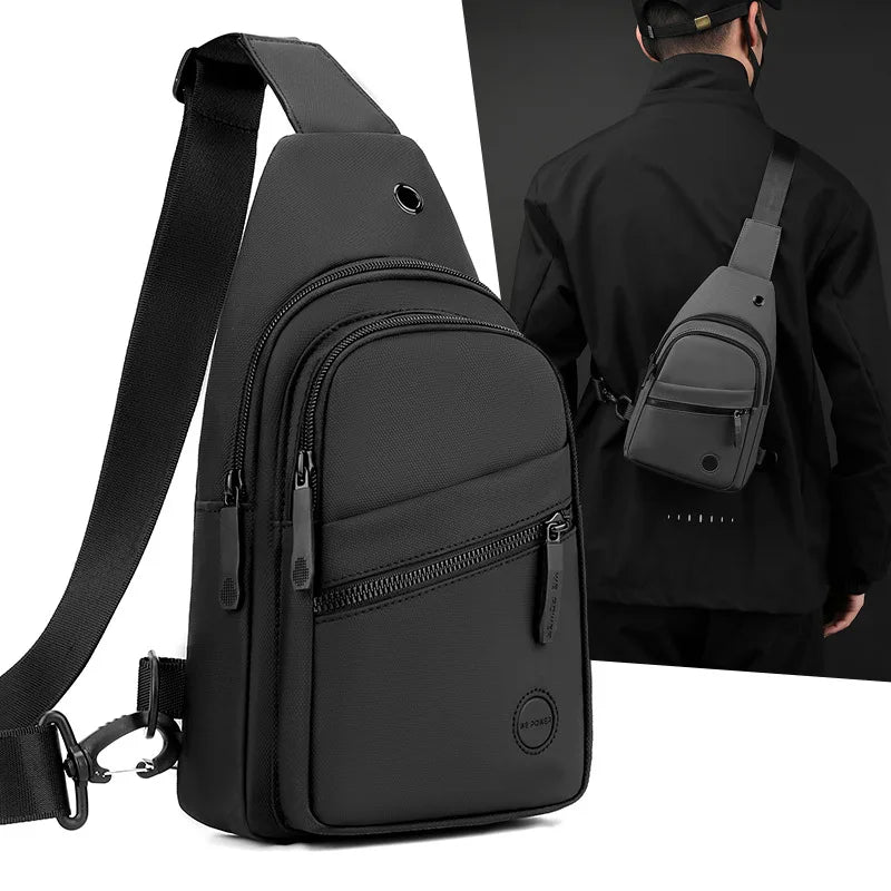 Nylon Men’s Chest Bag for Hiking and Daily Use