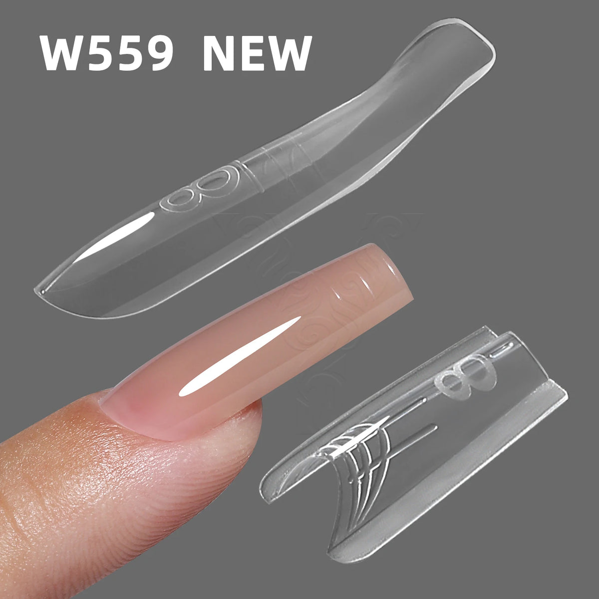 YOKEFELLOW & MR NAIL Sandwich-Nagelschablonen, 15 Größen, 240 Stück, ovale Dual-Form für die Modellage, keine Papierschablonen erforderlich, für einfache Nagelverlängerungen