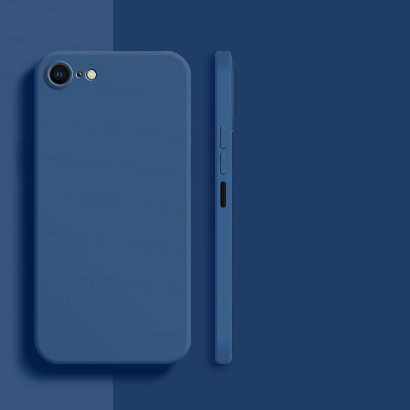 Coque pour iPhone 8, iPhone SE 2022/2020, iPhone 7 et 8 Plus, coque arrière de luxe antichoc en TPU souple et silicone liquide