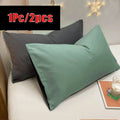 1pz/2pz Federe in 100% cotone felpato color block, super morbide e confortevoli, resistenti alle pieghe e allo scolorimento, con chiusura a busta