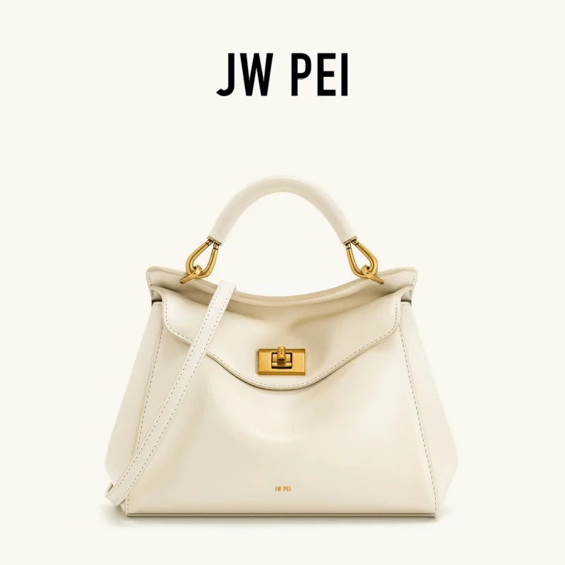 JW PEI Lucia Top-Handle Bag Luxury Designer Crossbody Shoulder Bag for Women Elegant Turn Lock Vegan Leather Messenger Purse 03