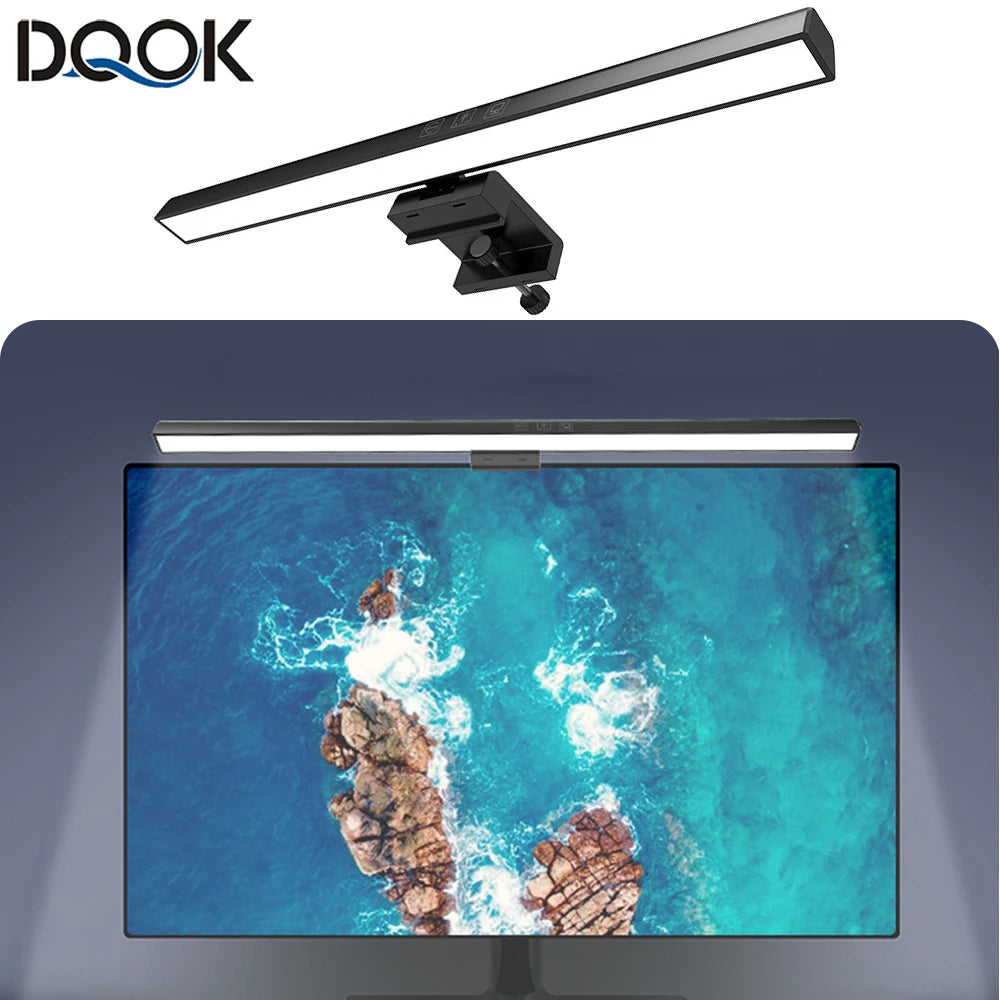 LED-Bildschirmleuchte für Schreibtisch, PC und Laptop, hängende Tischleuchte fürs Büro, zum Lernen und Lesen, für LCD-Monitore