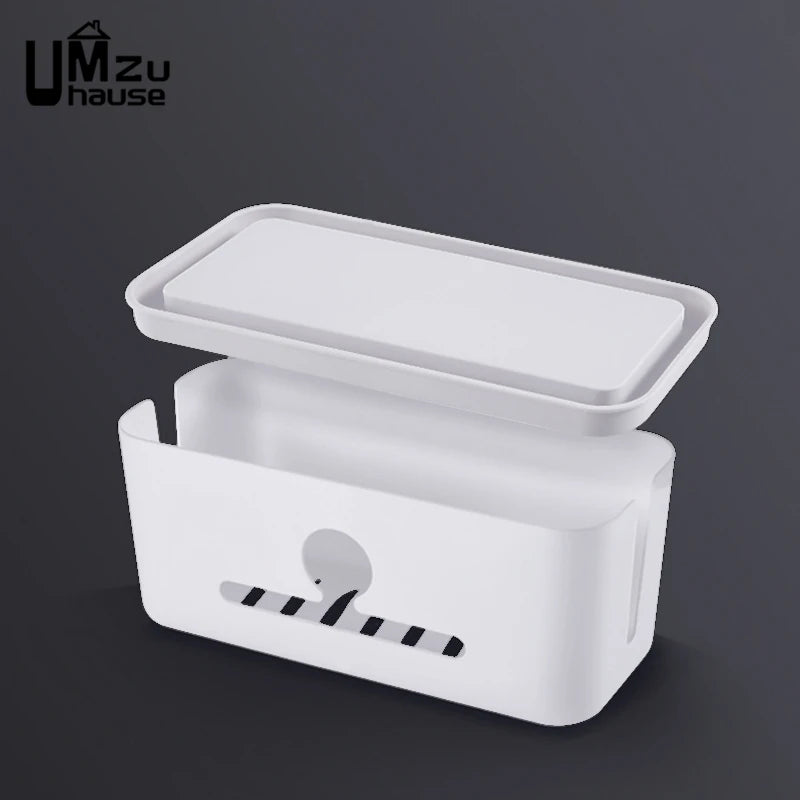 ABS Power Strip and Cable Organizer Box