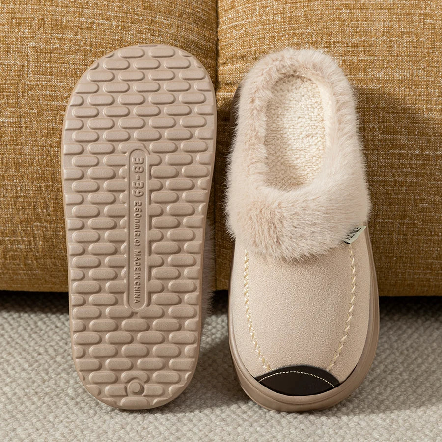Chaussons d’hiver tendance pour femme, doux, à semelle épaisse, chauds, confortables, respirants, antidérapants, pour l’intérieur et l’extérieur, chaussures d’intérieur décontractées pour couples