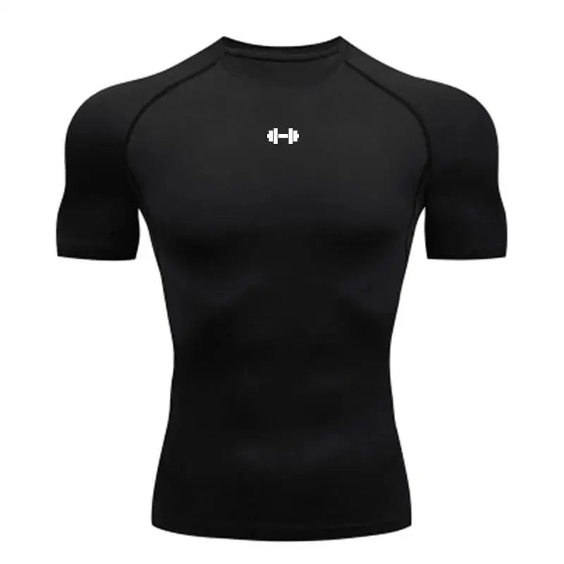 T-shirt sportiva aderente uomo in poliestere