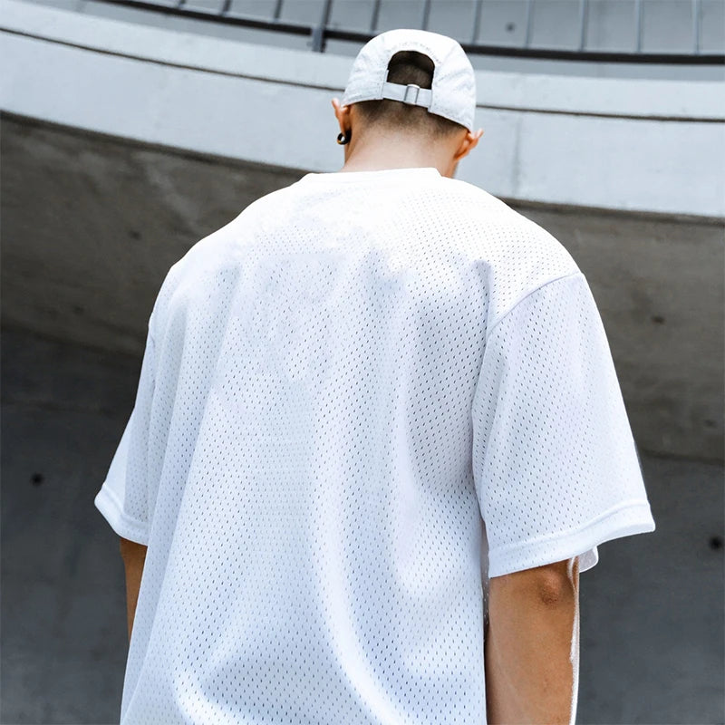 T-shirt uomo girocollo con spalle scese