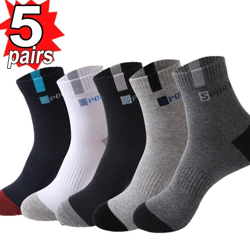 10 Paar atmungsaktive Sportsocken aus Baumwolle für Herren, Bambusfaser, für Herbst und Winter, schweißabsorbierend und geruchshemmend, Business-Socken