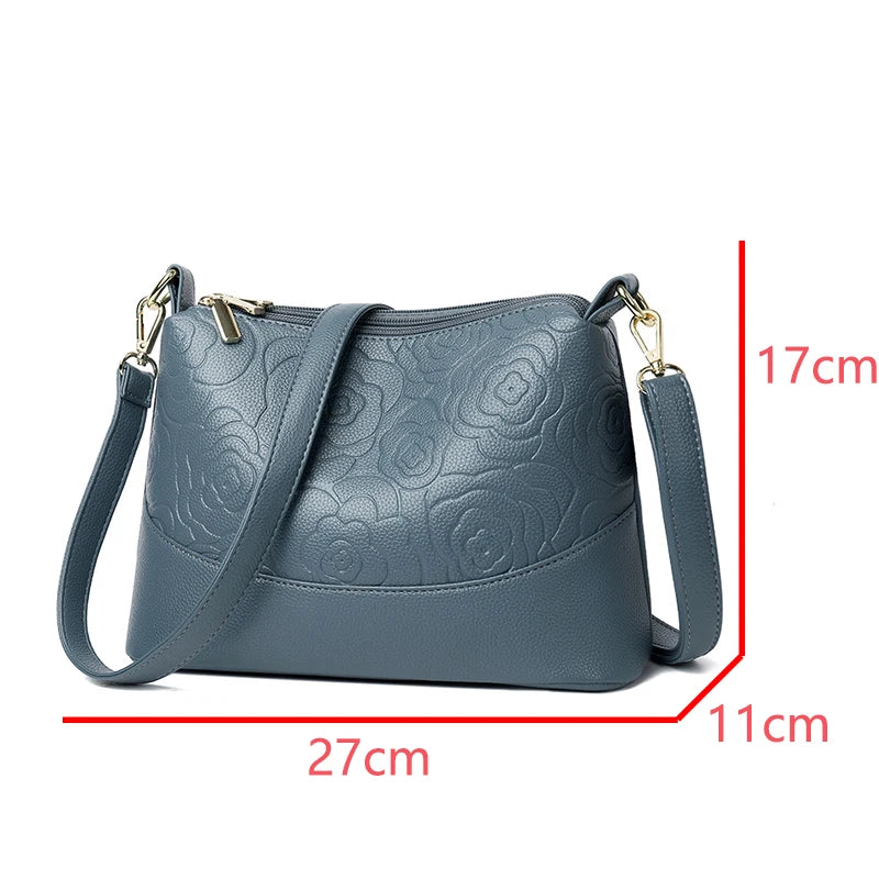 New Solid Genuine Leather Handbag Designer Top Handle Bag Large Capacity Women Messenger Shoulder Bags Luxury Cowhide Female Sac